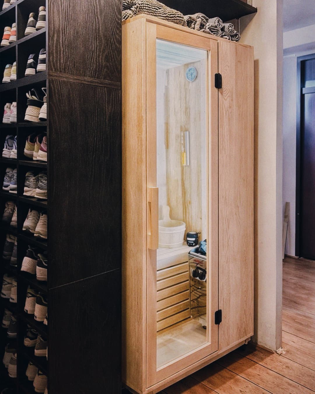 Piccolo sauna at a customer's home in Amsterdam, Netherlands